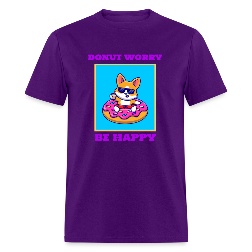 Donut Worry Unisex Classic T-Shirt - purple
