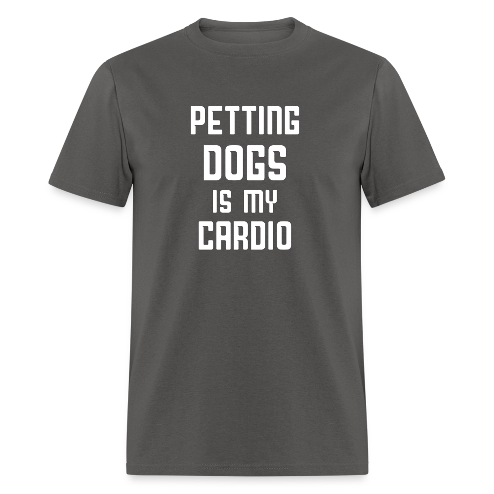Petting Dogs Is My Cardio Classic T-Shirt - charcoal