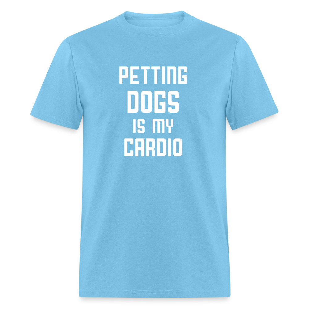 Petting Dogs Is My Cardio Classic T-Shirt - aquatic blue