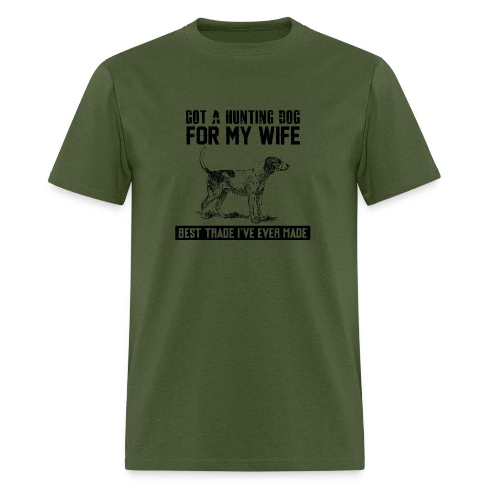Hunting Dog For My Wife Men's T-Shirt - military green