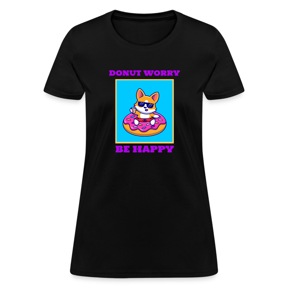 Donut Worry Women's T-Shirt - black