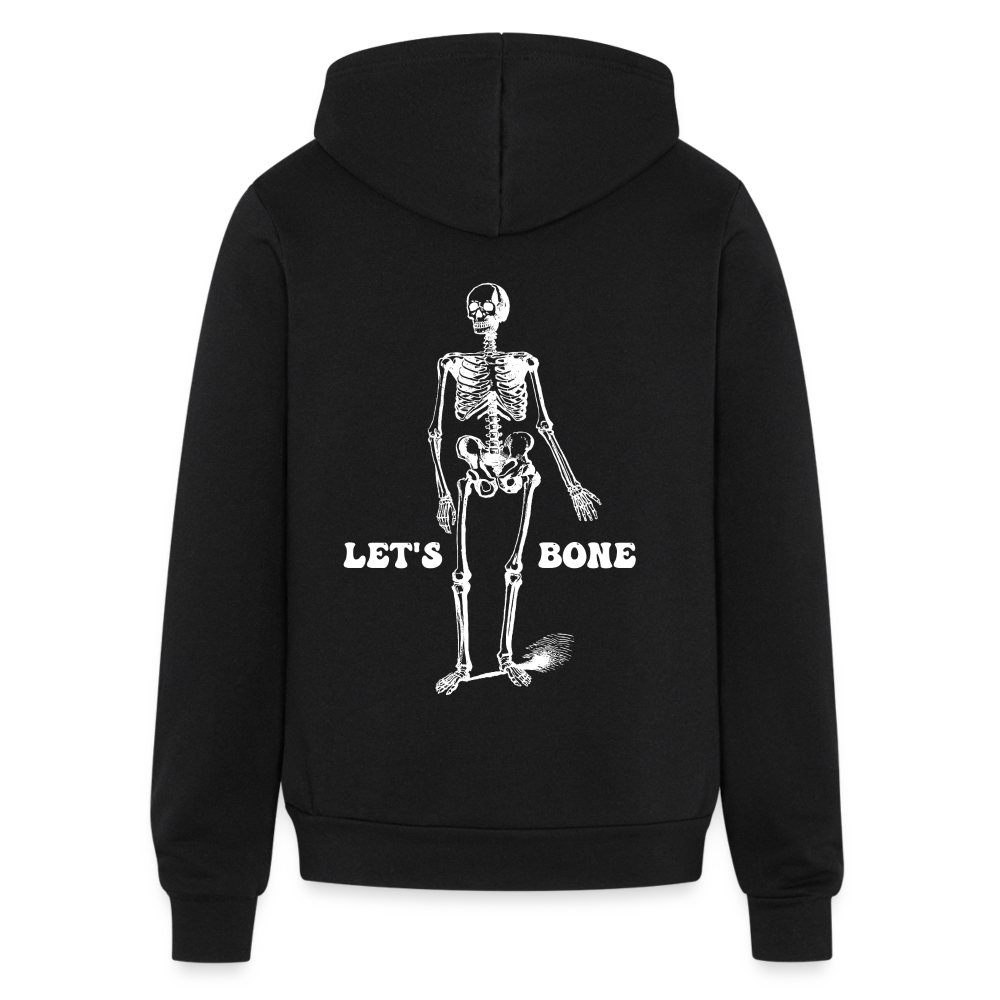 Let's Bone Unisex Zip-Up Hoodie - black