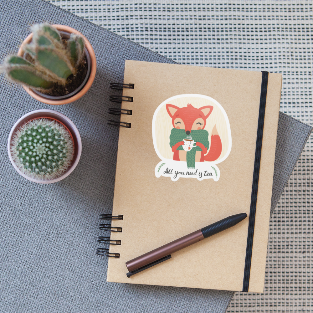All You Need Is Tea Sticker - white matte