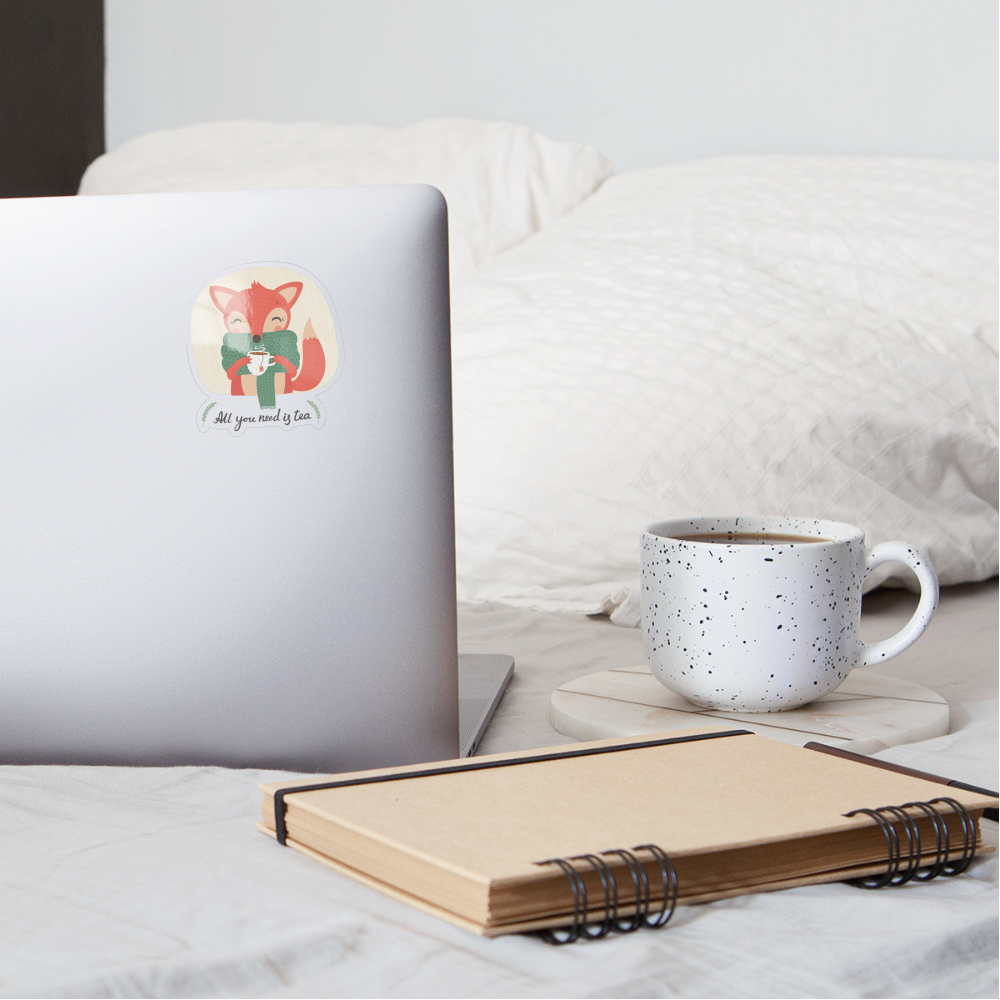 All You Need Is Tea Sticker - transparent glossy