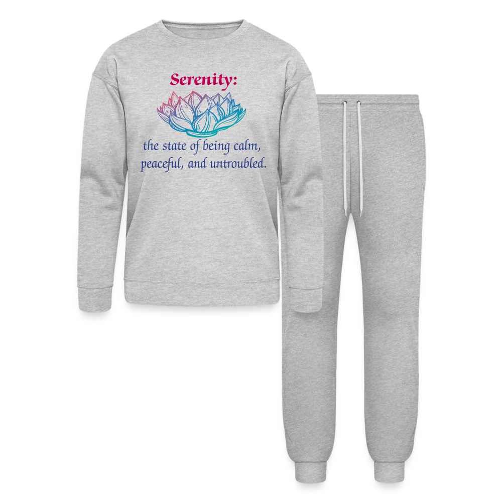 Serenity Bella + Canvas Unisex Lounge Wear Set - heather gray