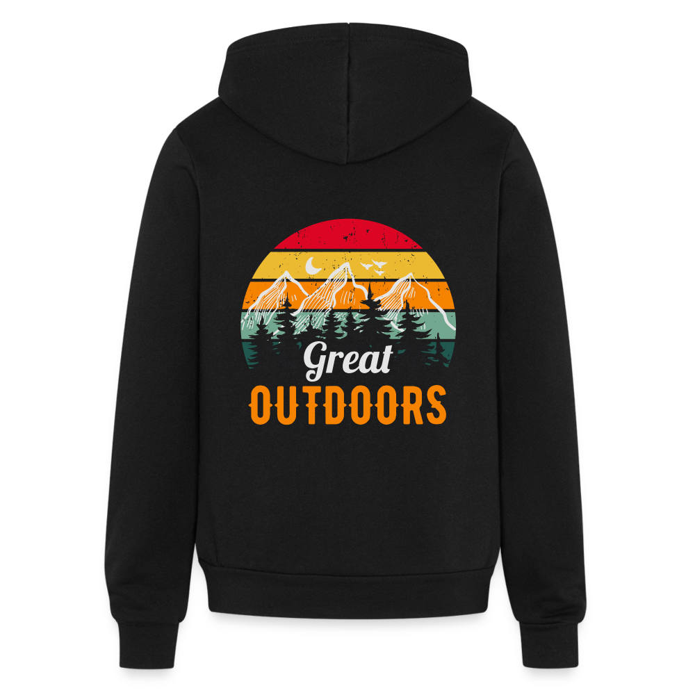 Great Outdoors Bella + Canvas Unisex Full Zip Hoodie - black