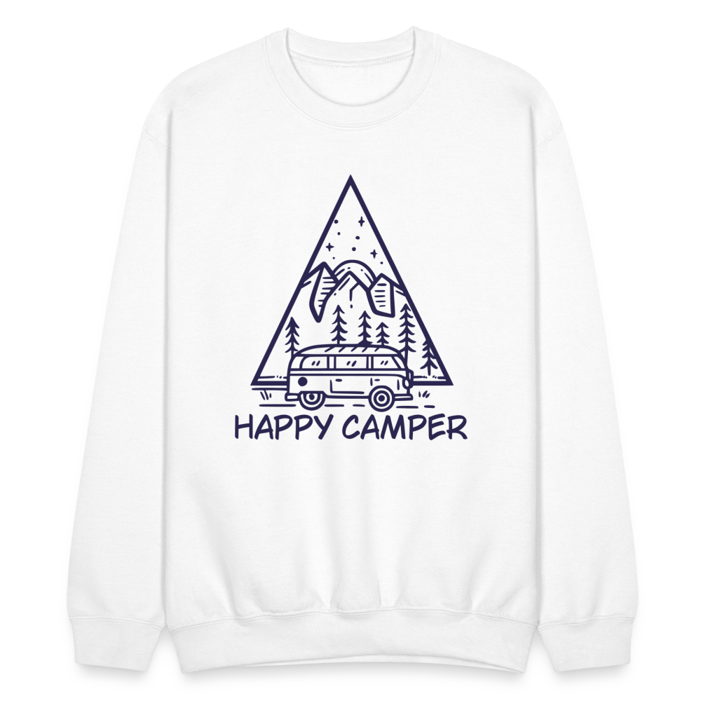Happy Camper Crewneck Sweatshirt - white
