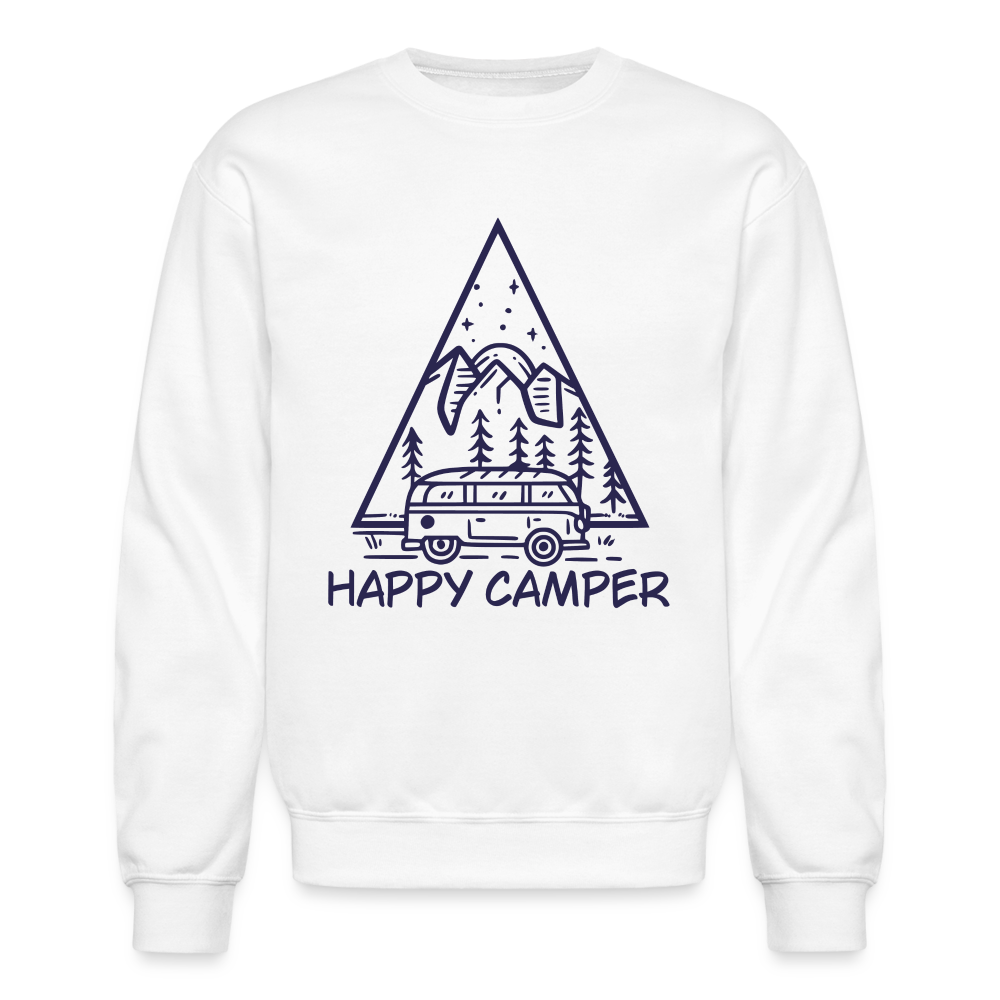 Happy Camper Crewneck Sweatshirt - white