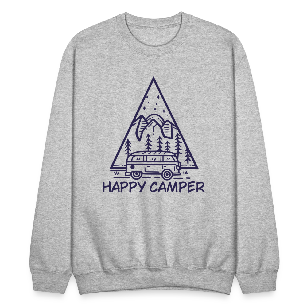 Happy Camper Crewneck Sweatshirt - heather gray