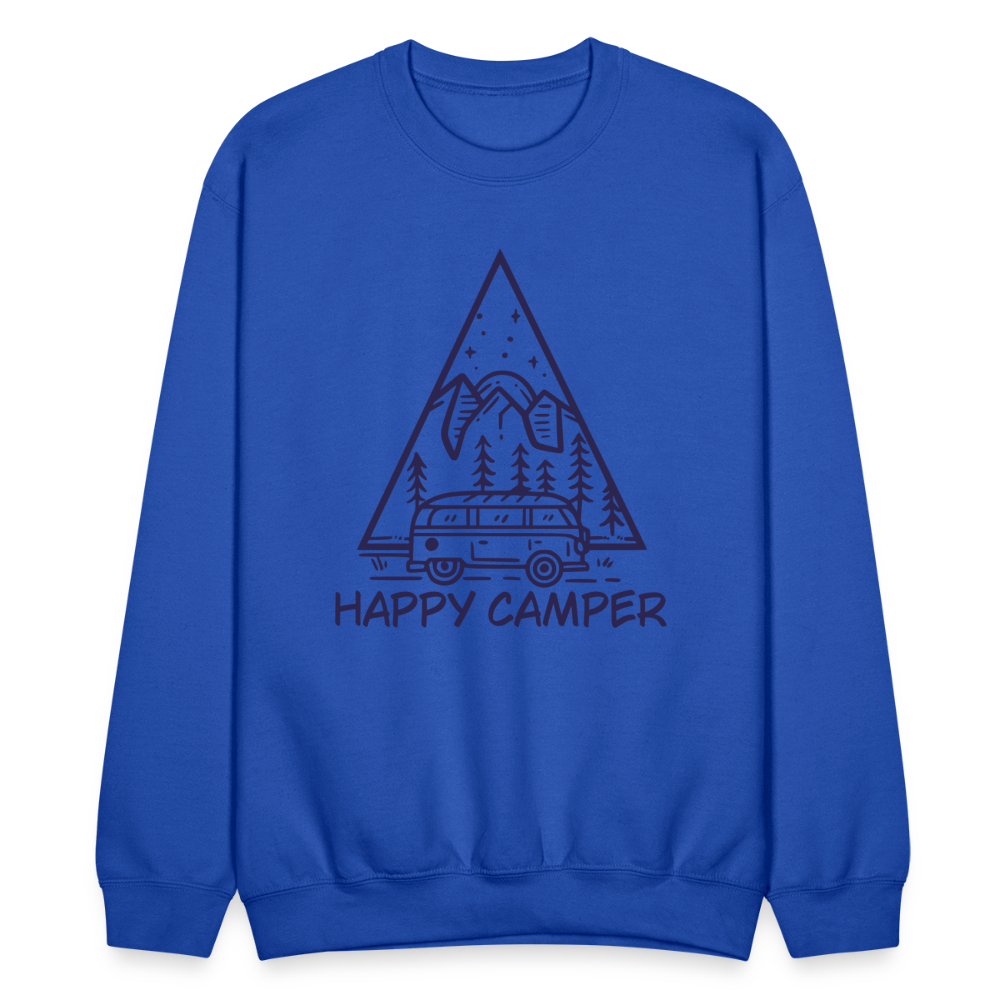Happy Camper Crewneck Sweatshirt - royal blue
