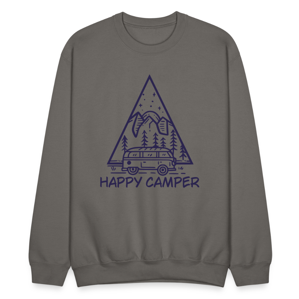 Happy Camper Crewneck Sweatshirt - asphalt gray