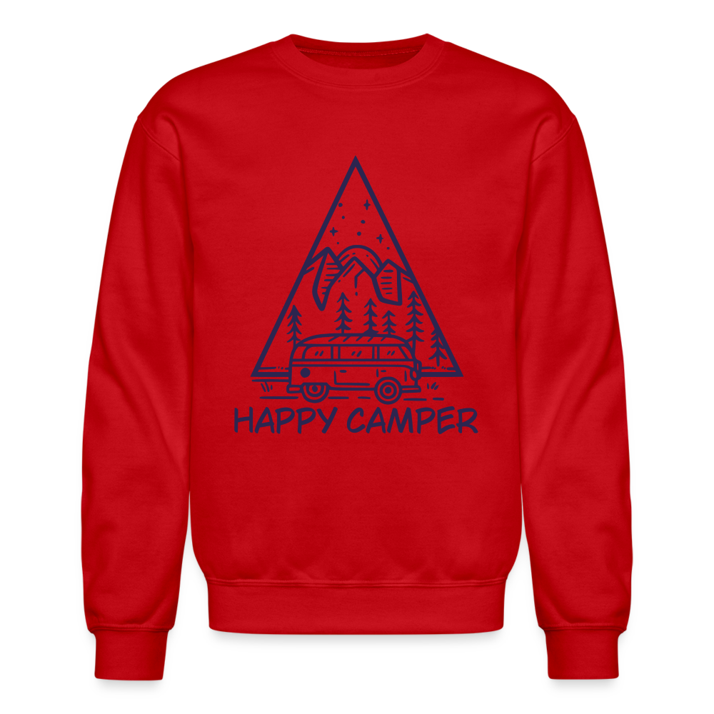 Happy Camper Crewneck Sweatshirt - red