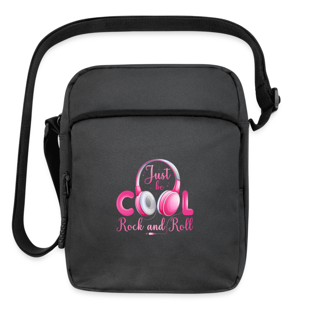 Just Be Cool Rock & Roll Upright Crossbody Bag - charcoal grey