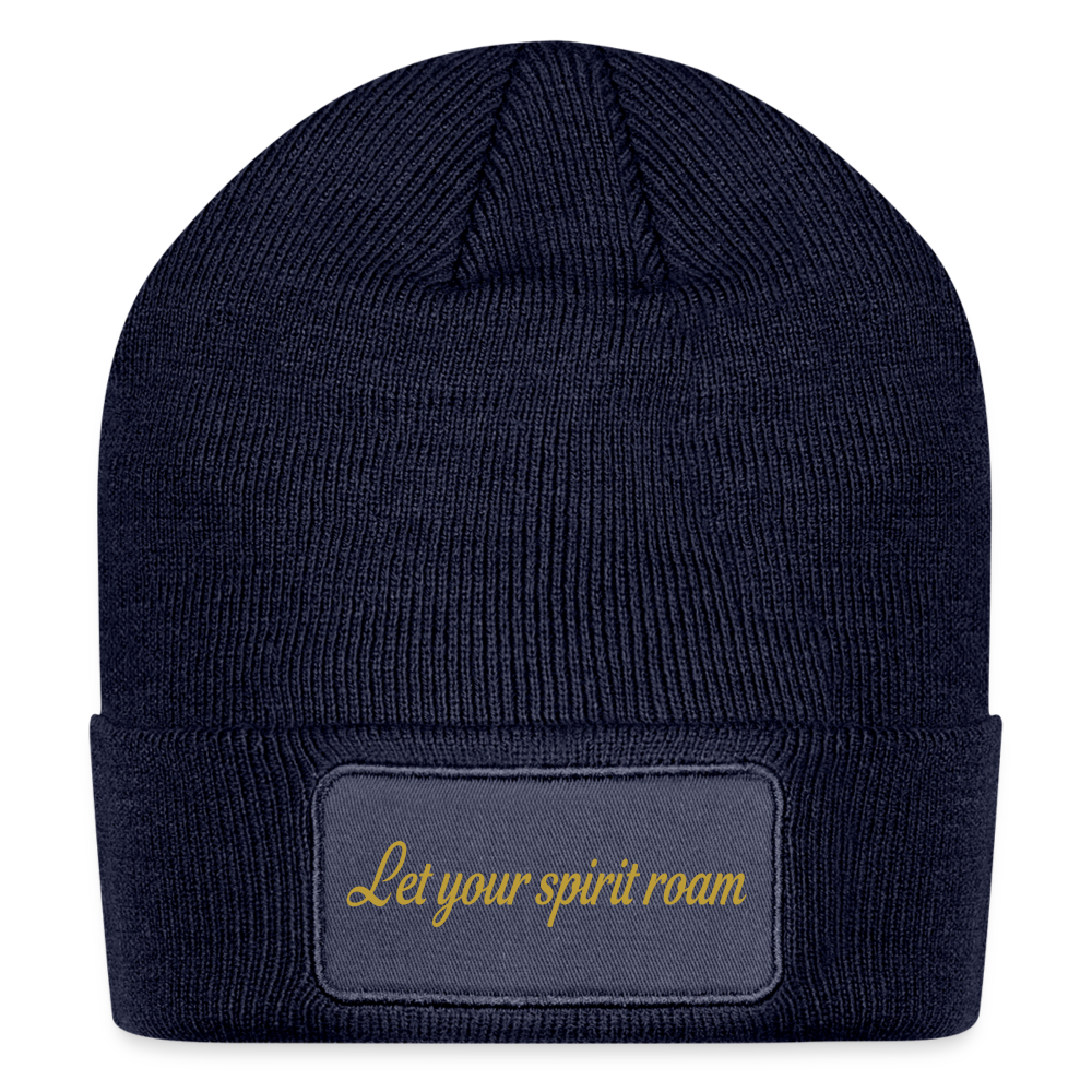 Let Your Spirit Roam Patch Beanie - navy