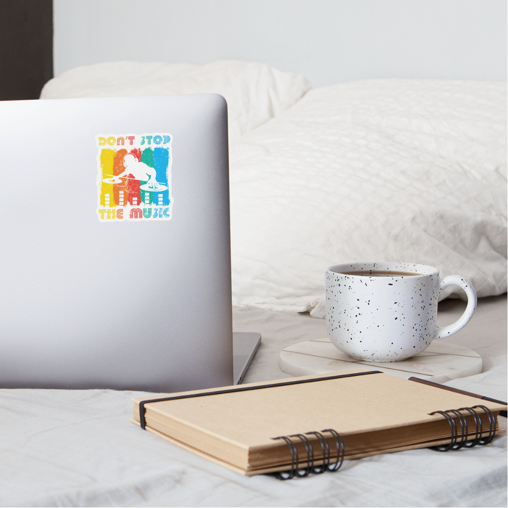 Don't Stop The Music Sticker - white matte