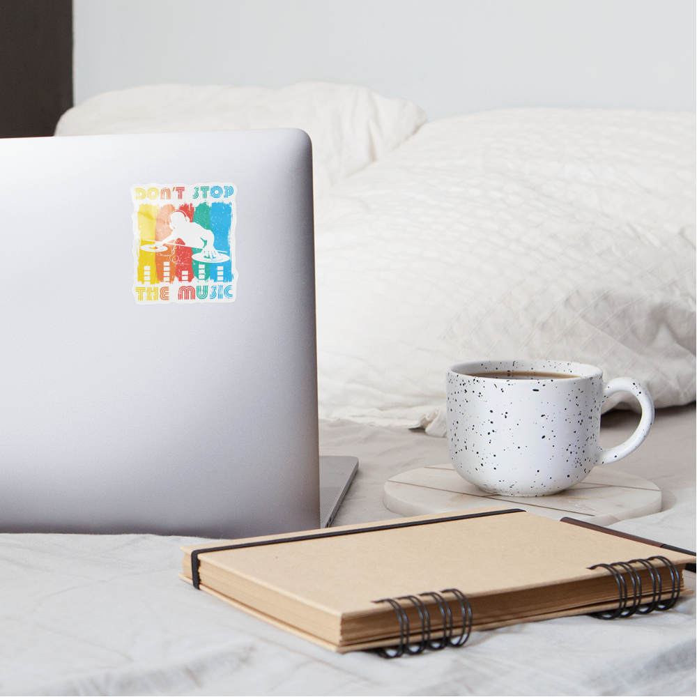 Don't Stop The Music Sticker - white glossy