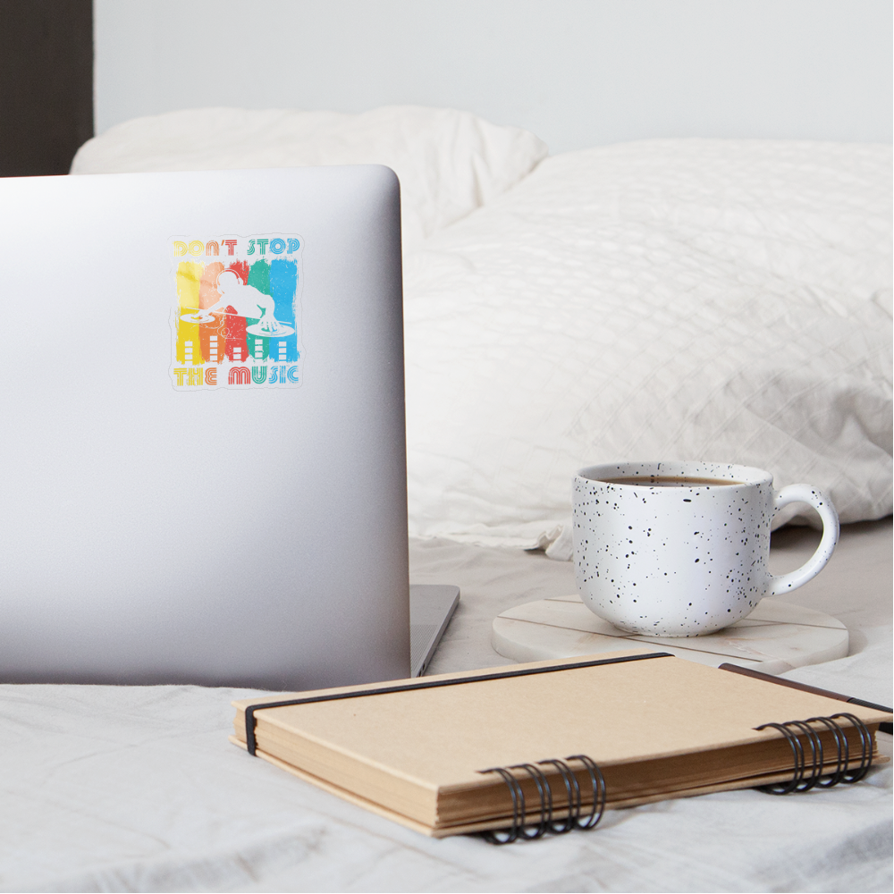 Don't Stop The Music Sticker - transparent glossy