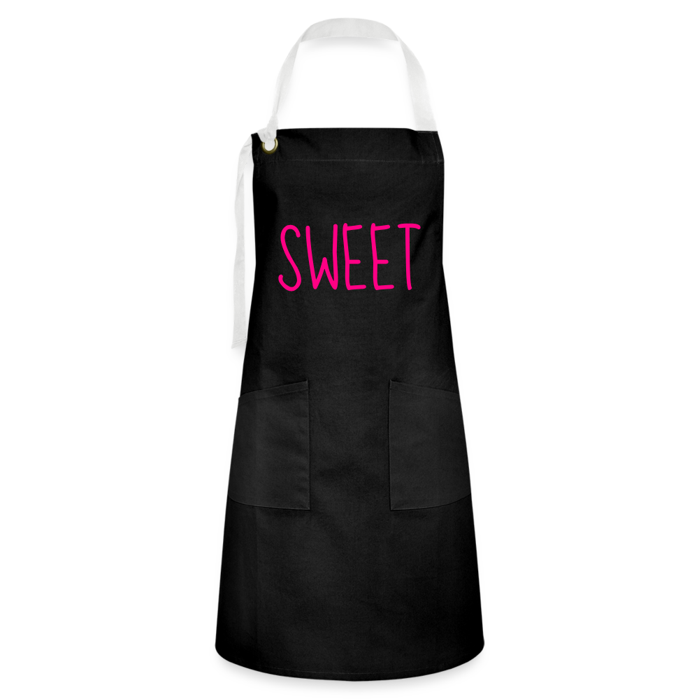 Sweet (Movie Reference & Couples) Artisan Apron - black/white