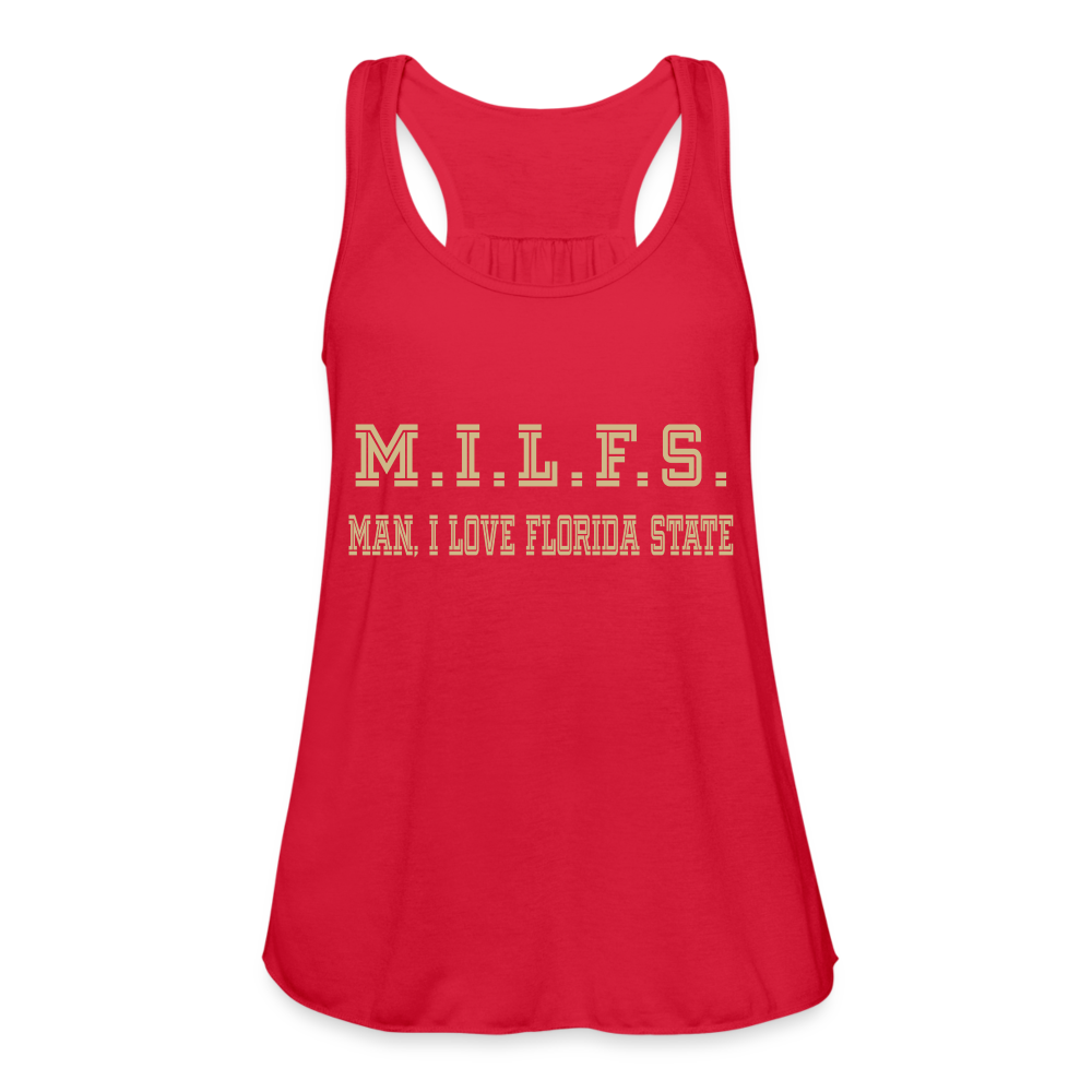 M.I.L.F.S. Women's Flowy Tank Top by Bella - red