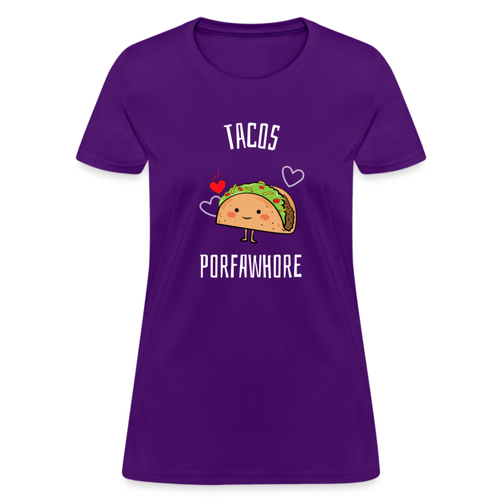 Tacos Porfawhore Women's T-Shirt - purple