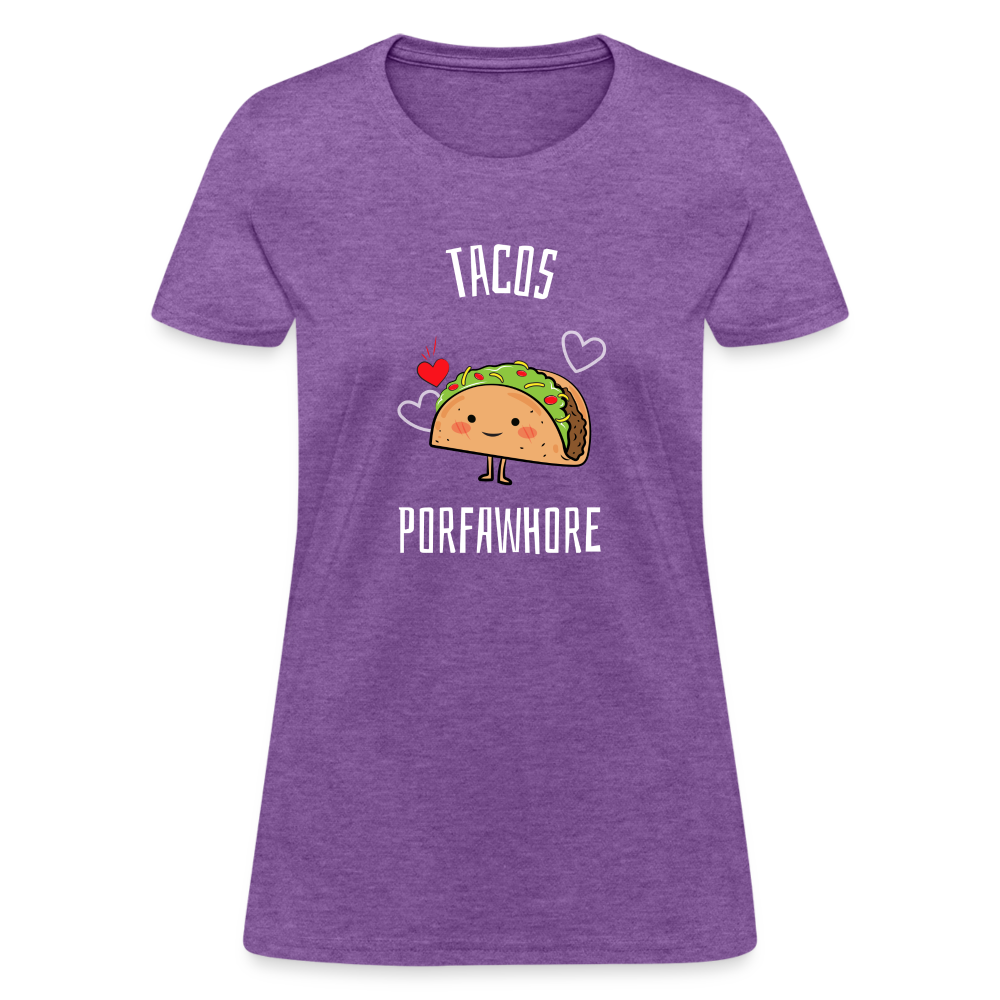Tacos Porfawhore Women's T-Shirt - purple heather