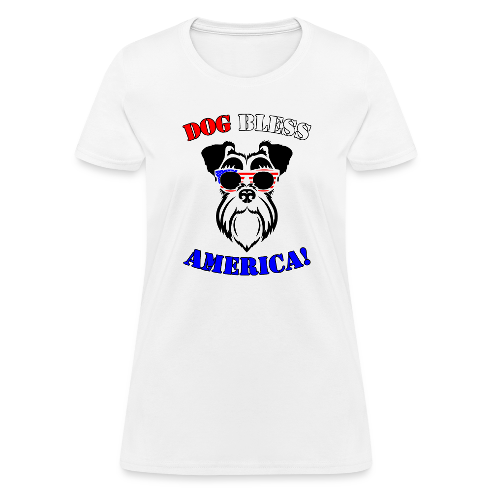 Dog Bless America Women's T-Shirt - white