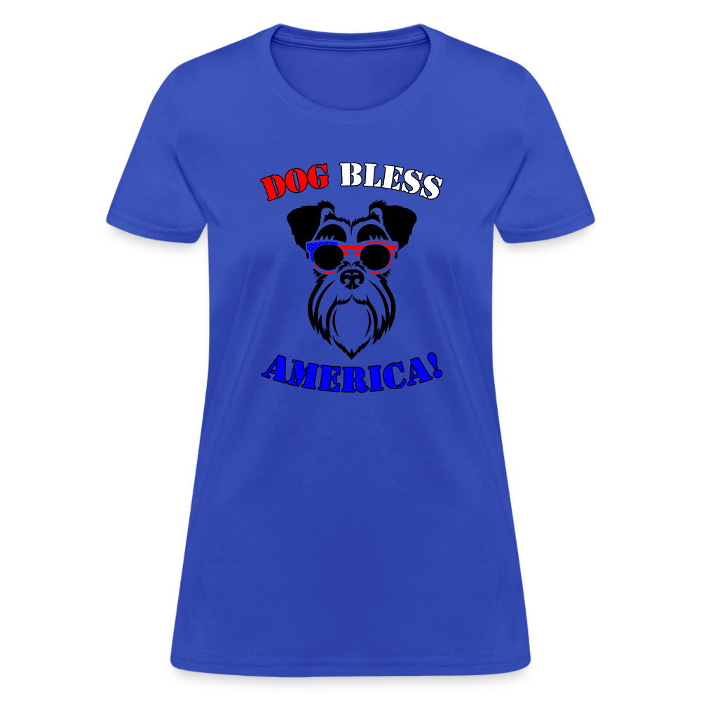 Dog Bless America Women's T-Shirt - royal blue