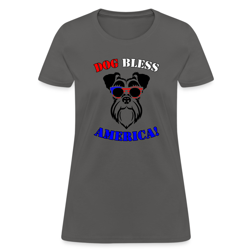Dog Bless America Women's T-Shirt - charcoal