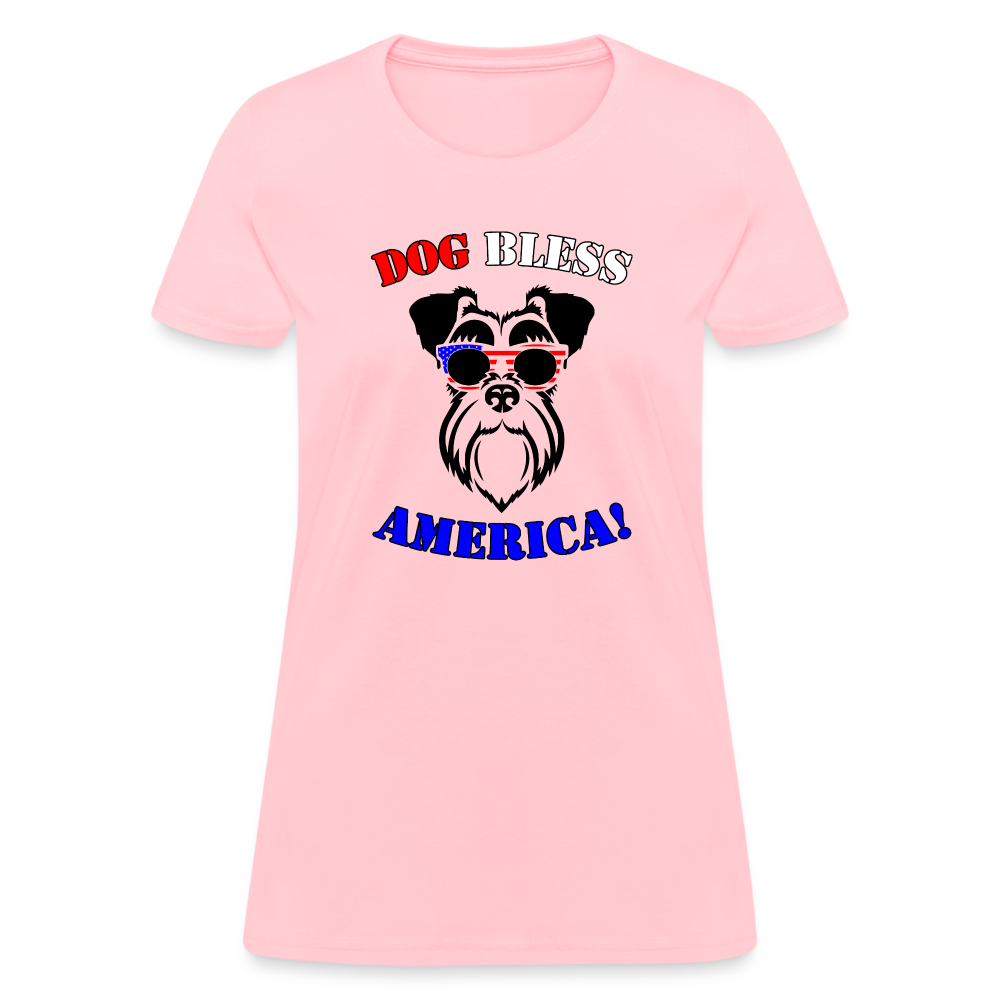 Dog Bless America Women's T-Shirt - pink