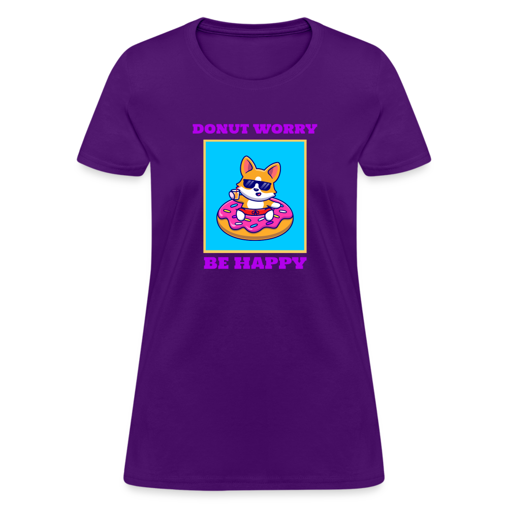 Donut Worry Women's T-Shirt - purple