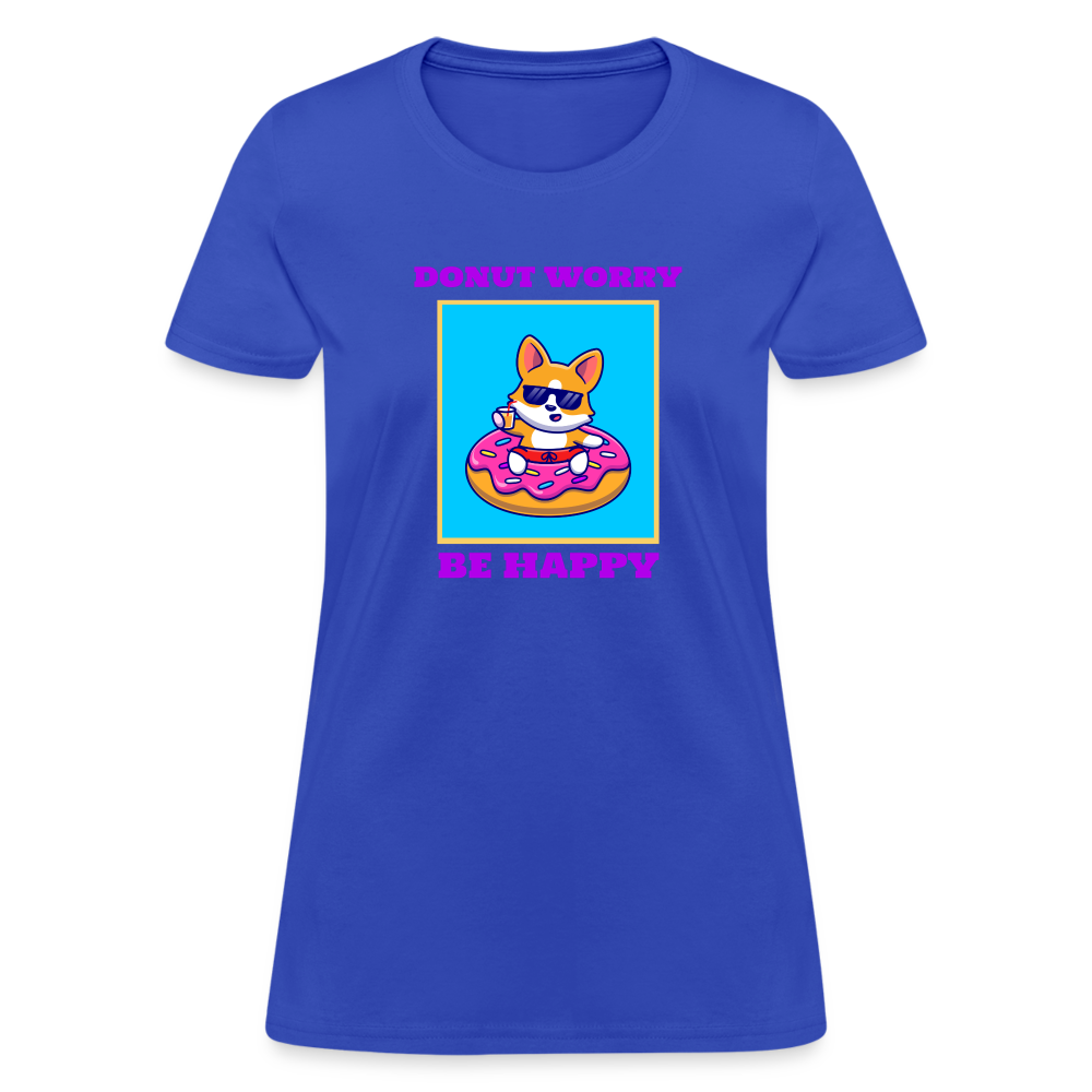 Donut Worry Women's T-Shirt - royal blue