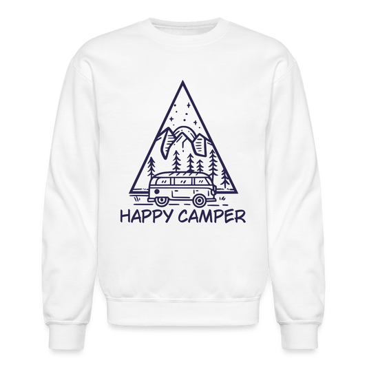 Happy Camper Crewneck Sweatshirt - white