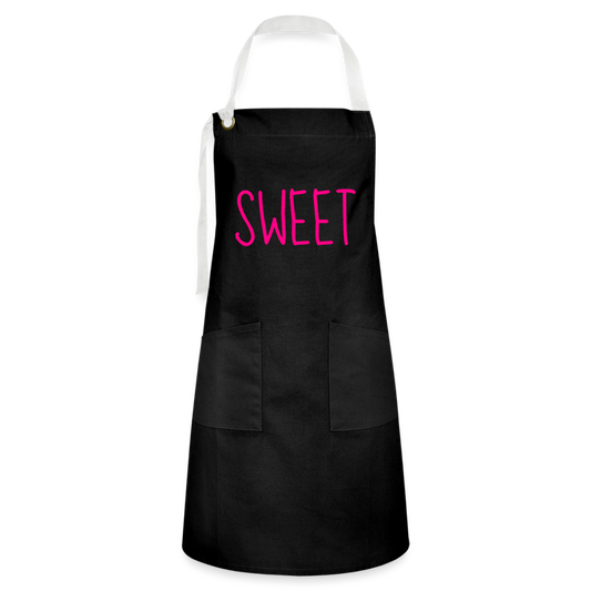 Sweet (Movie Reference & Couples) Artisan Apron - black/white