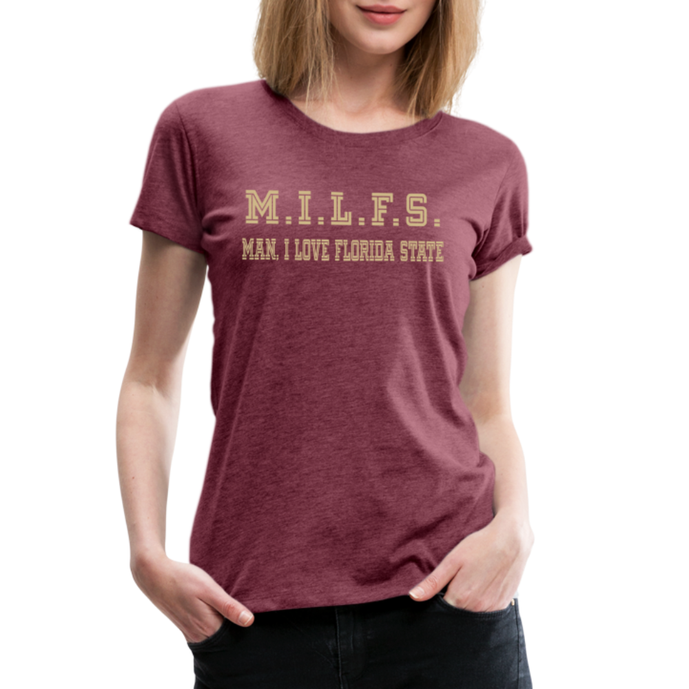 M.I.L.F.S. Women's T-shirt - heather burgundy